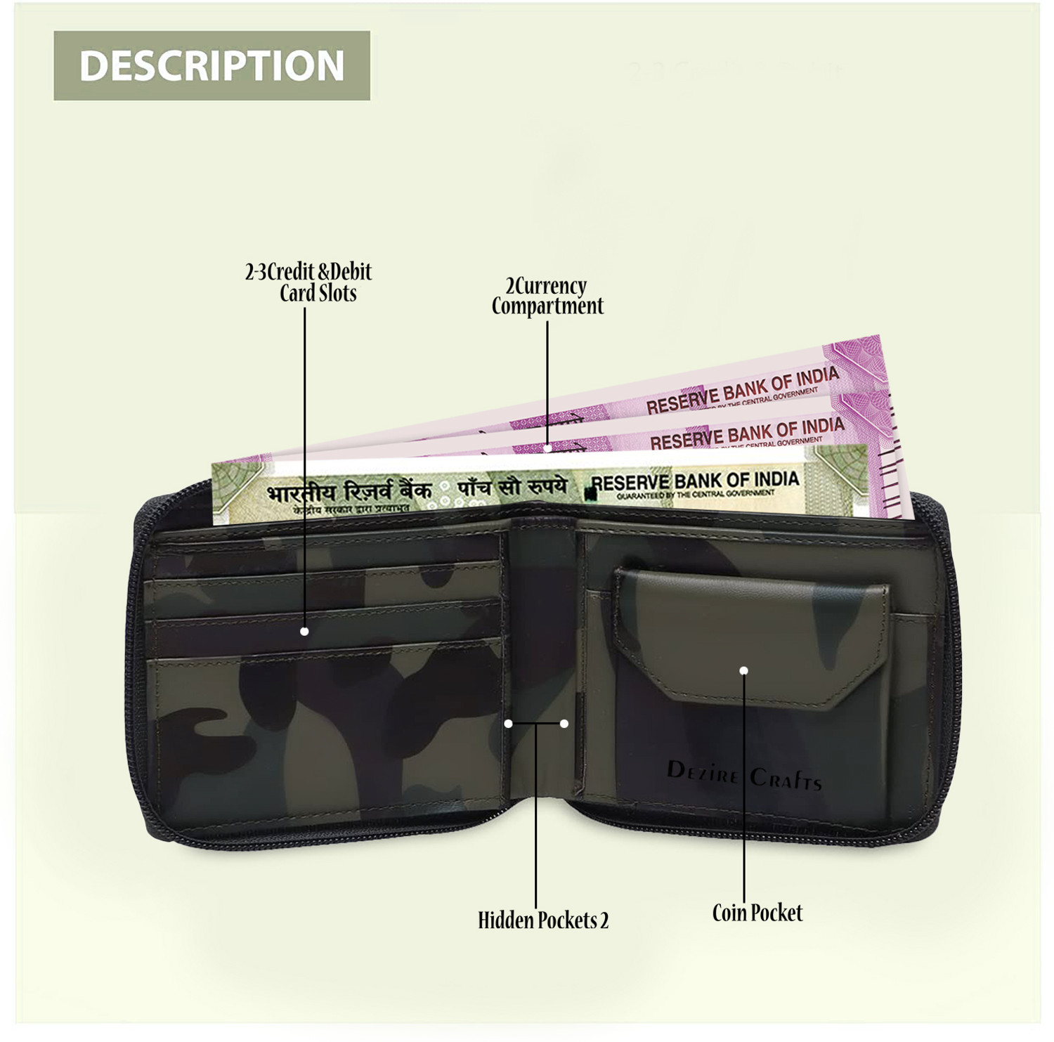 Image of DEZiRE CRAfTS Men Evening /Party, Formal, Travel, Trendy, Ethnic, Casual Multicolor Artificial Leather Wallet