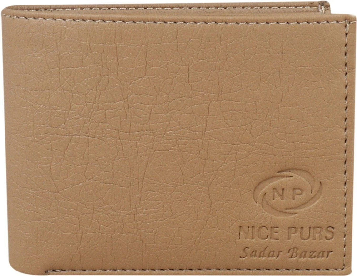 Image of Nice Purse Men & Women Formal, Casual Beige Artificial Leather Wallet