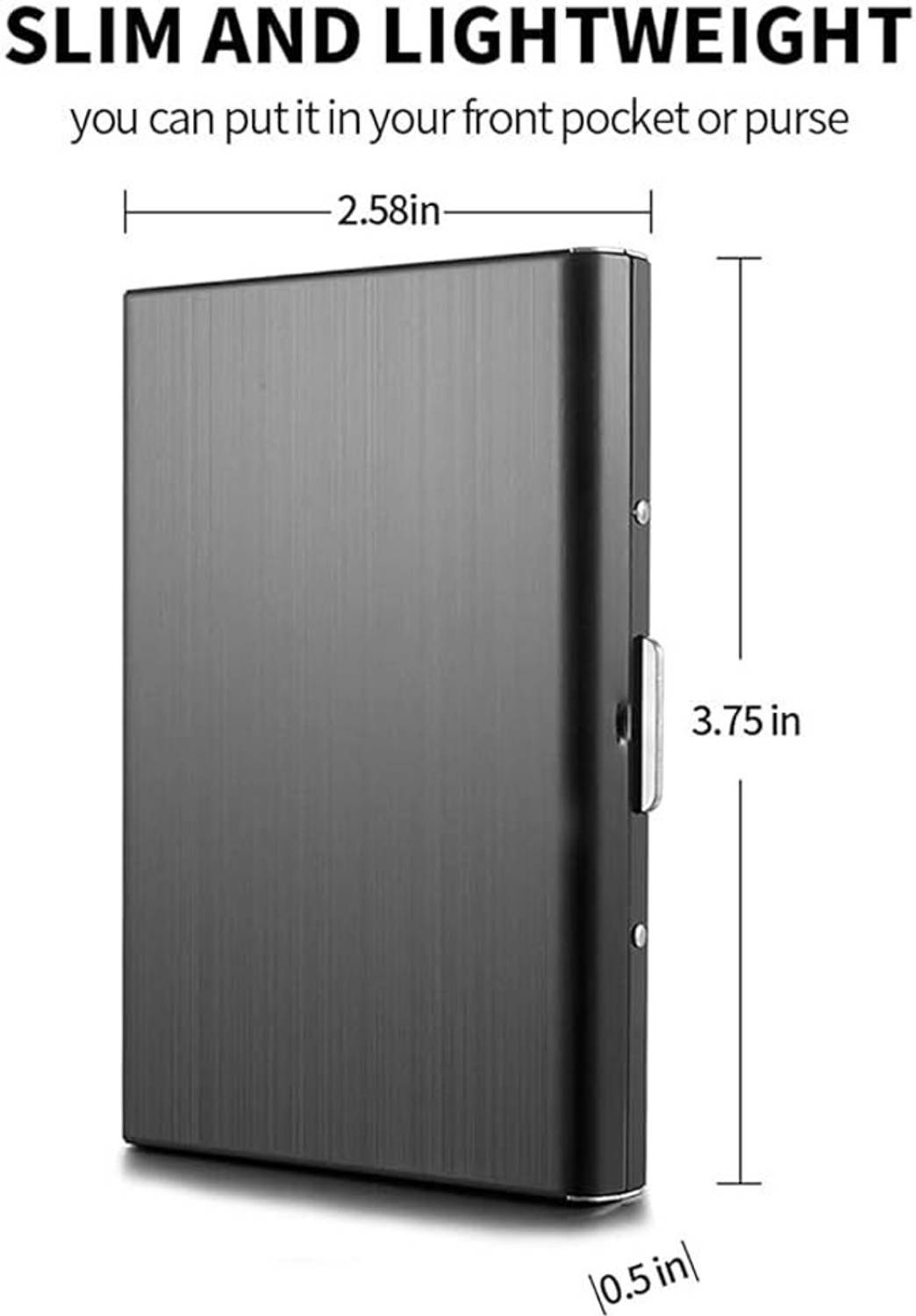 rivtox Boys Black Aluminium Card Holder - Image 4