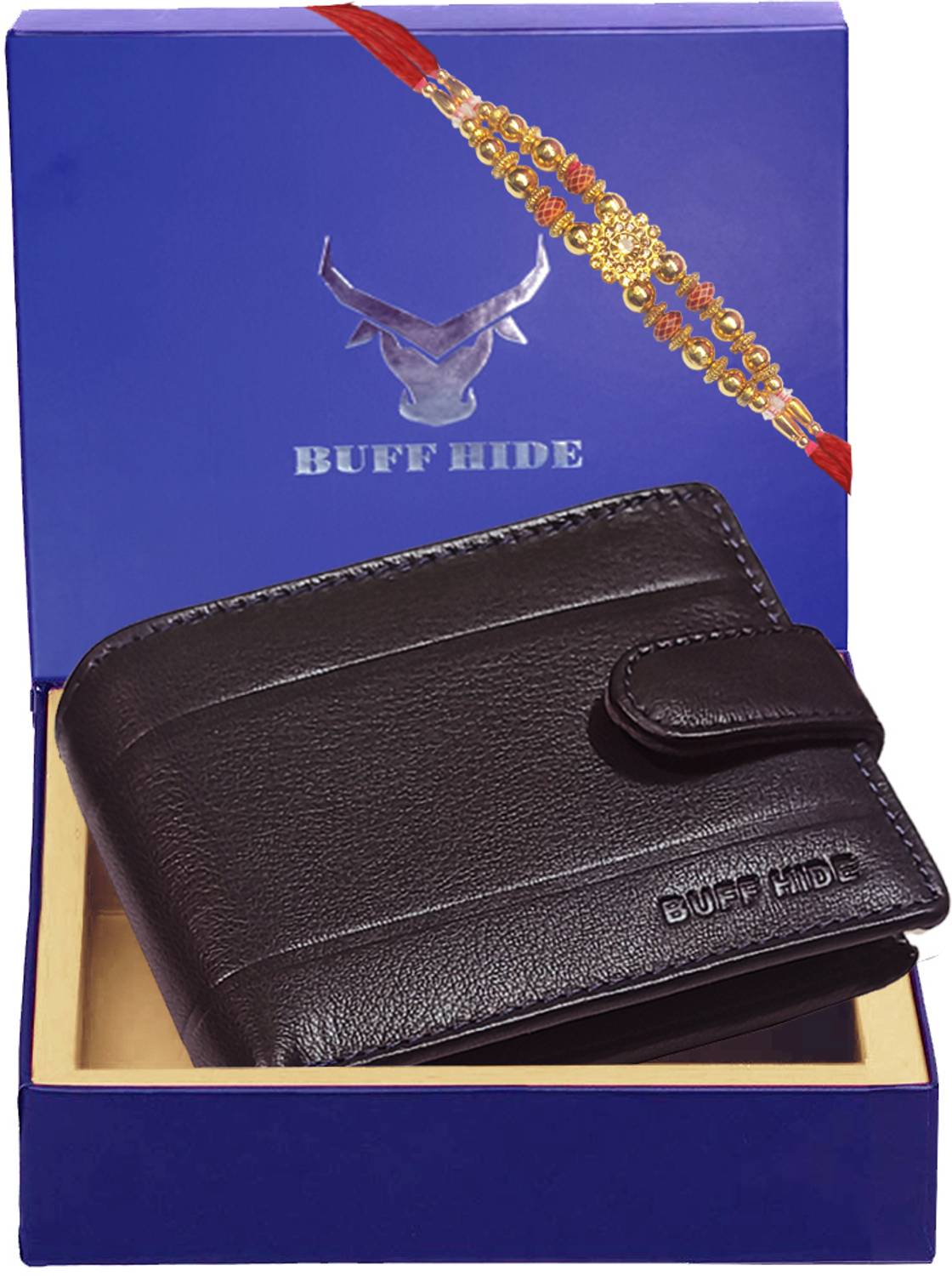 BUFFHIDE Men Casual, Evening/Party, Formal, Trendy Black Genuine Leather Wallet