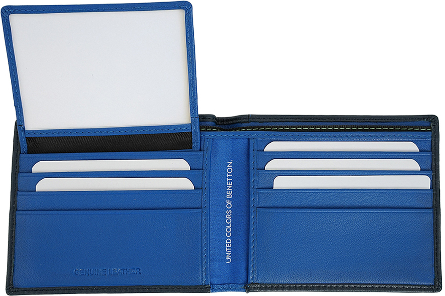Image of United Colors of Benetton Men Blue Genuine Leather Wallet