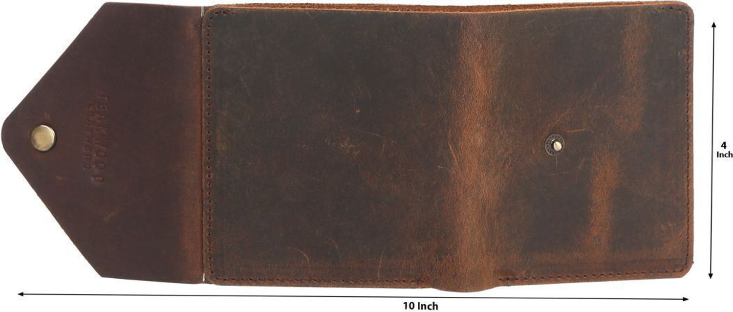 Image of Teakwood Leathers Men Casual Brown Genuine Leather Wallet
