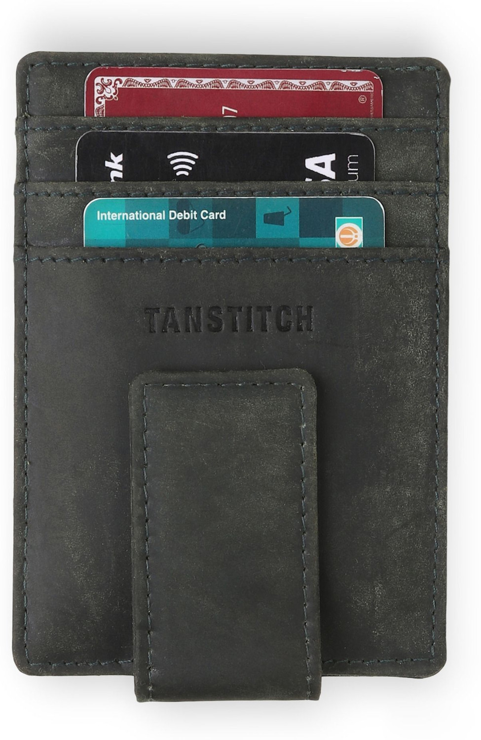 Image of TANSTITCH Men & Women Casual, Evening /Party, Formal, Travel, Trendy Green Genuine Leather Card Holder