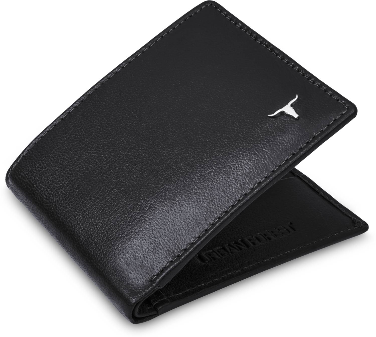 URBAN FOREST Men Black Leather Wallet - Image 2