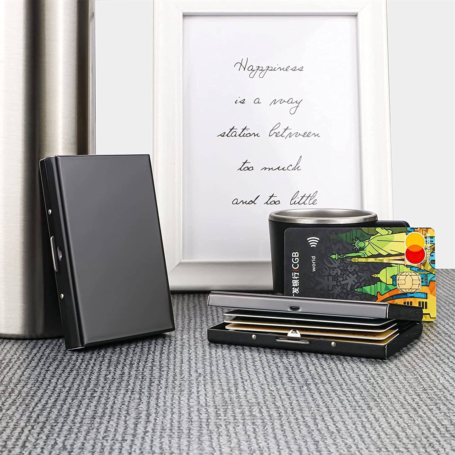 rivtox Boys Black Aluminium Card Holder - Image 2