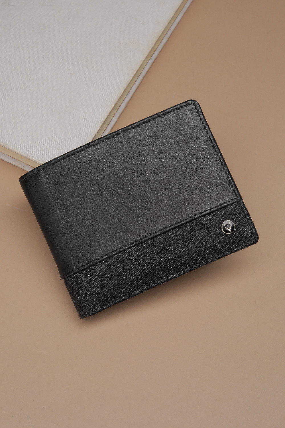 Image of Allen Solly Men Black Genuine Leather Wallet