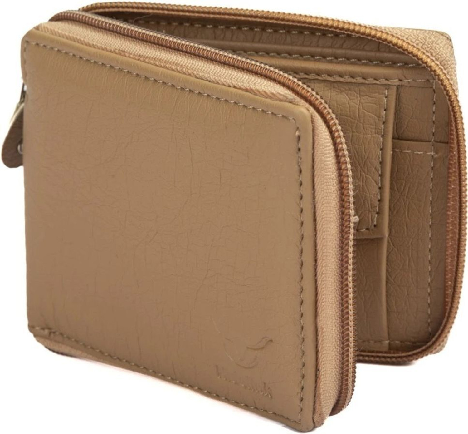 Image of Hidelink Men & Women Casual, Ethnic, Evening /Party, Formal, Travel, Ethnic, Trendy Beige Artificial Leather Wallet