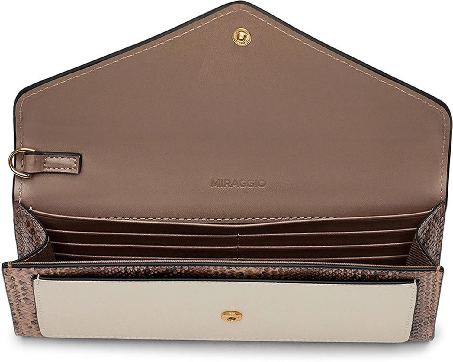 Image of Miraggio Women Beige Artificial Leather Wallet