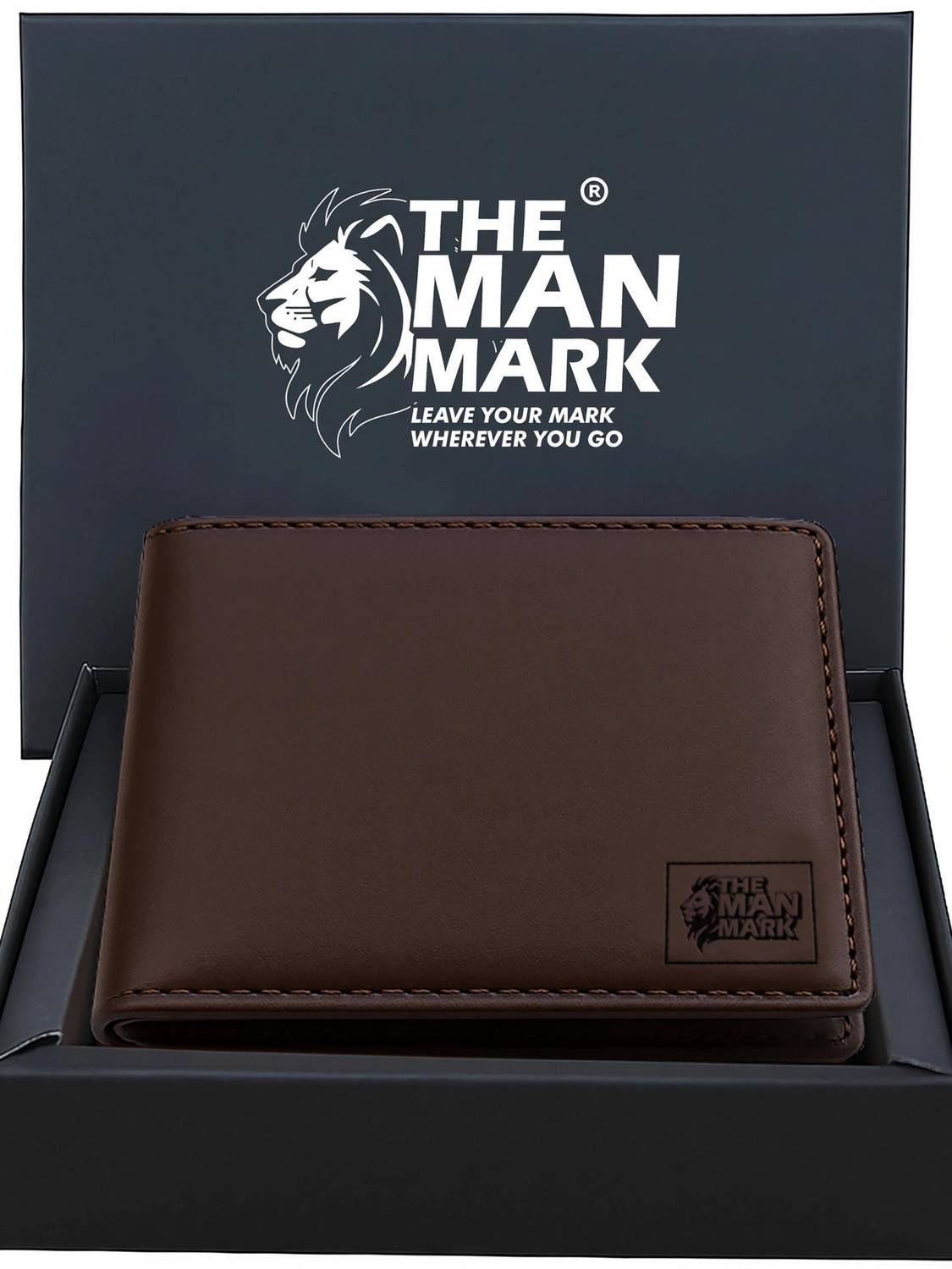 The Man Mark Brown Leather Wallet - Image 1