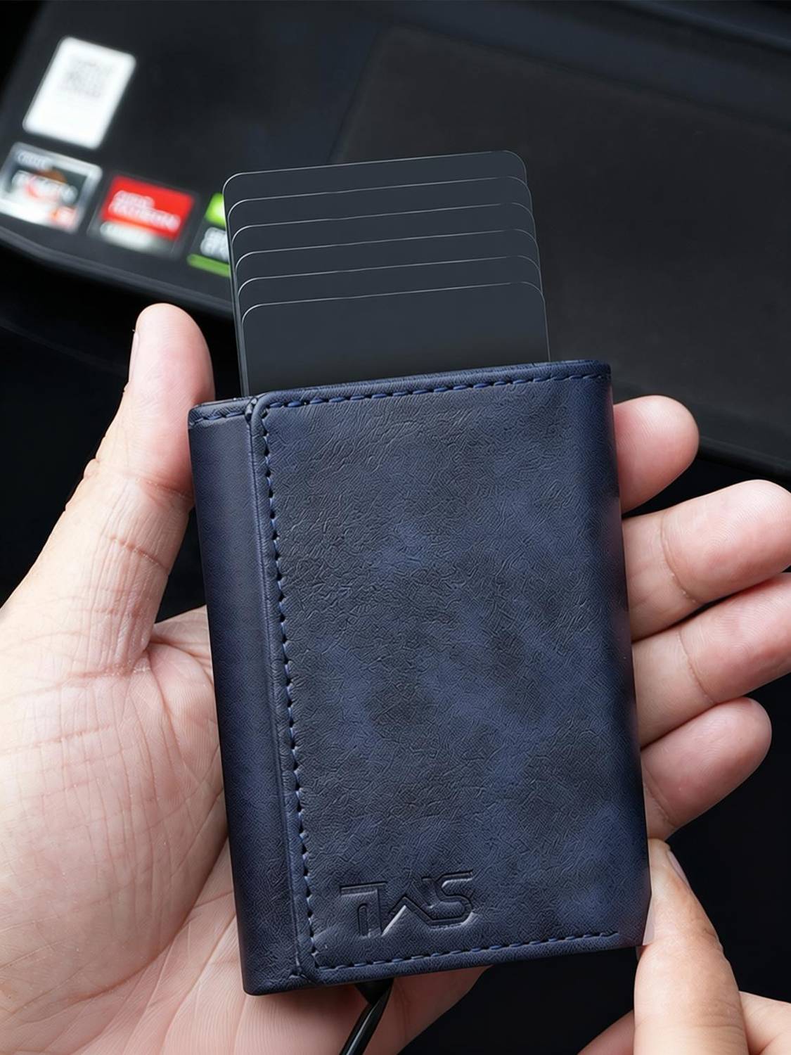 thewalletstore Men Casual Blue Artificial Leather Wallet