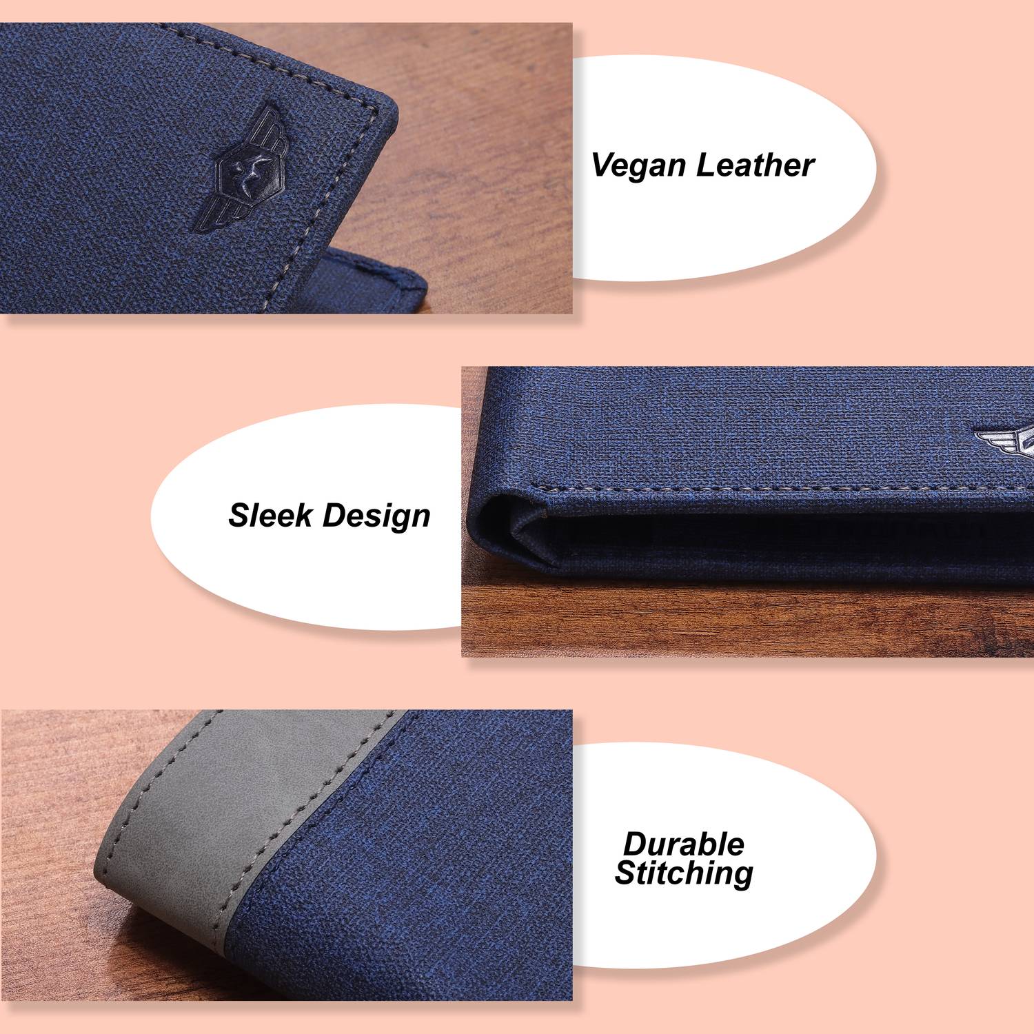 METRONAUT Men Blue Artificial Leather Wallet - Image 4