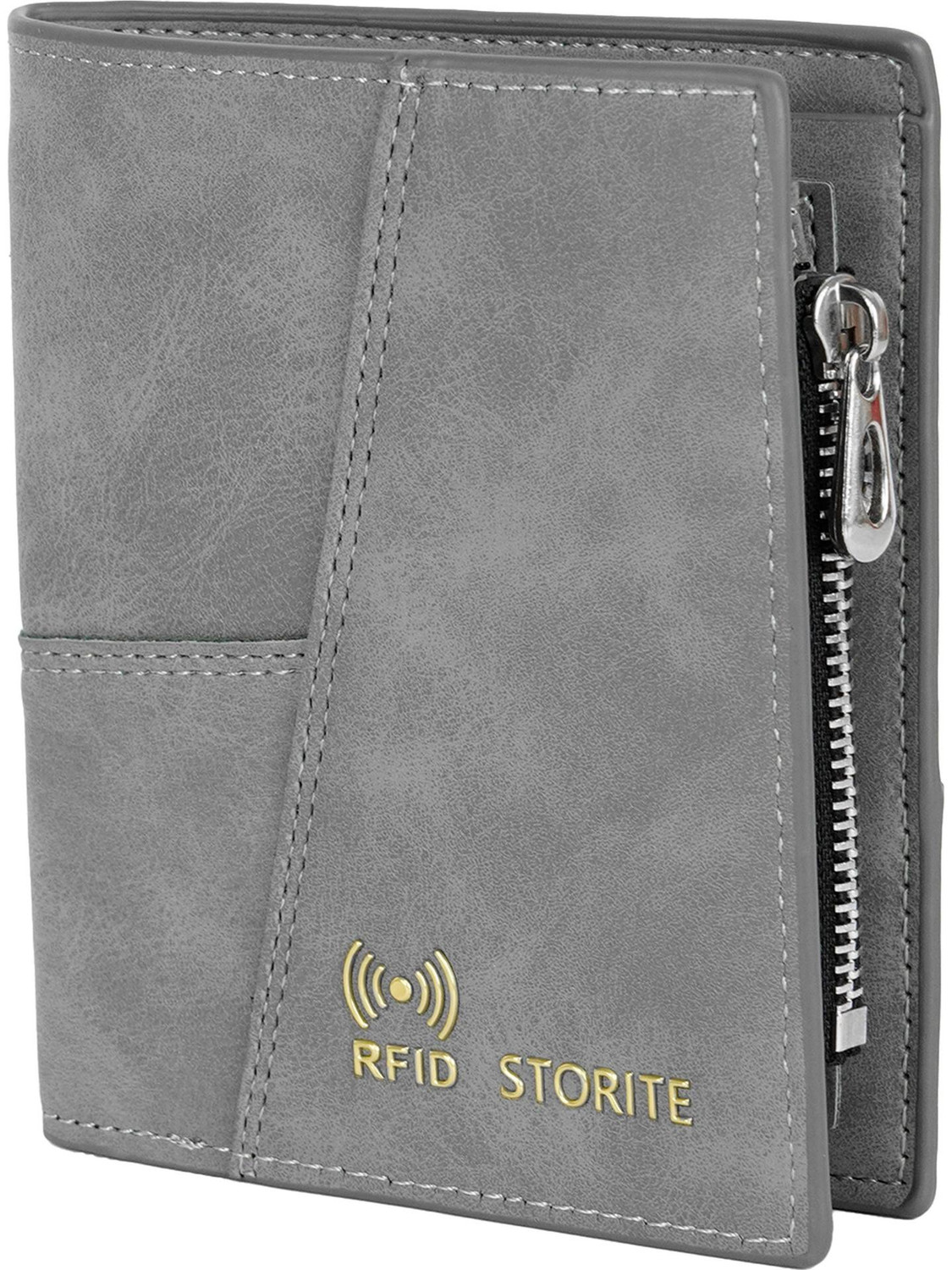 Image of STORITE Men Casual, Travel, Formal, Trendy Grey Artificial Leather Wallet