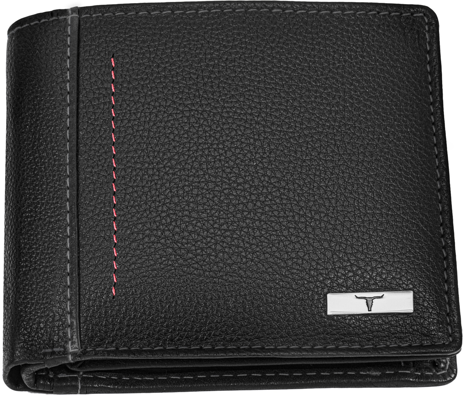 Image of URBAN FOREST Men Casual Black Genuine Leather Wallet