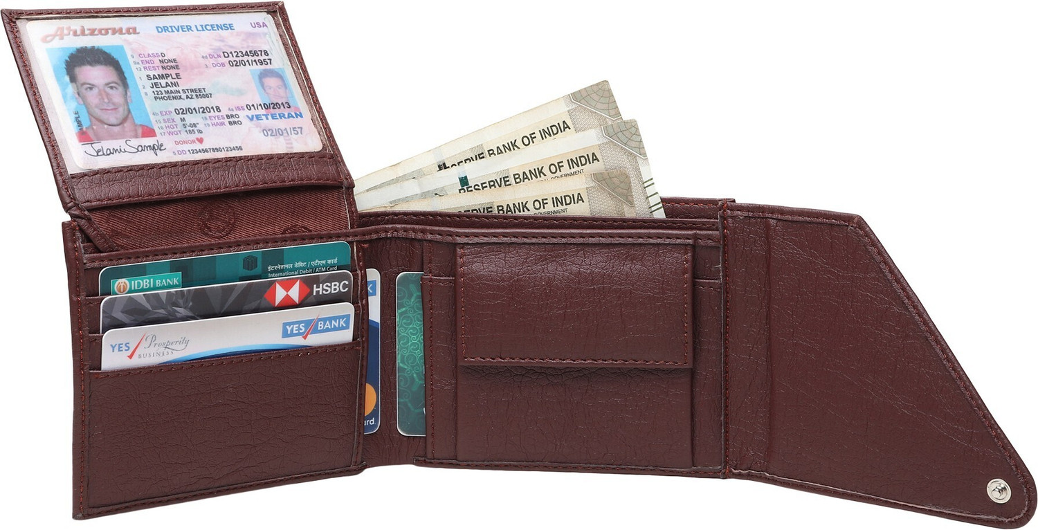 Image of TnW Men Brown Artificial Leather Wallet