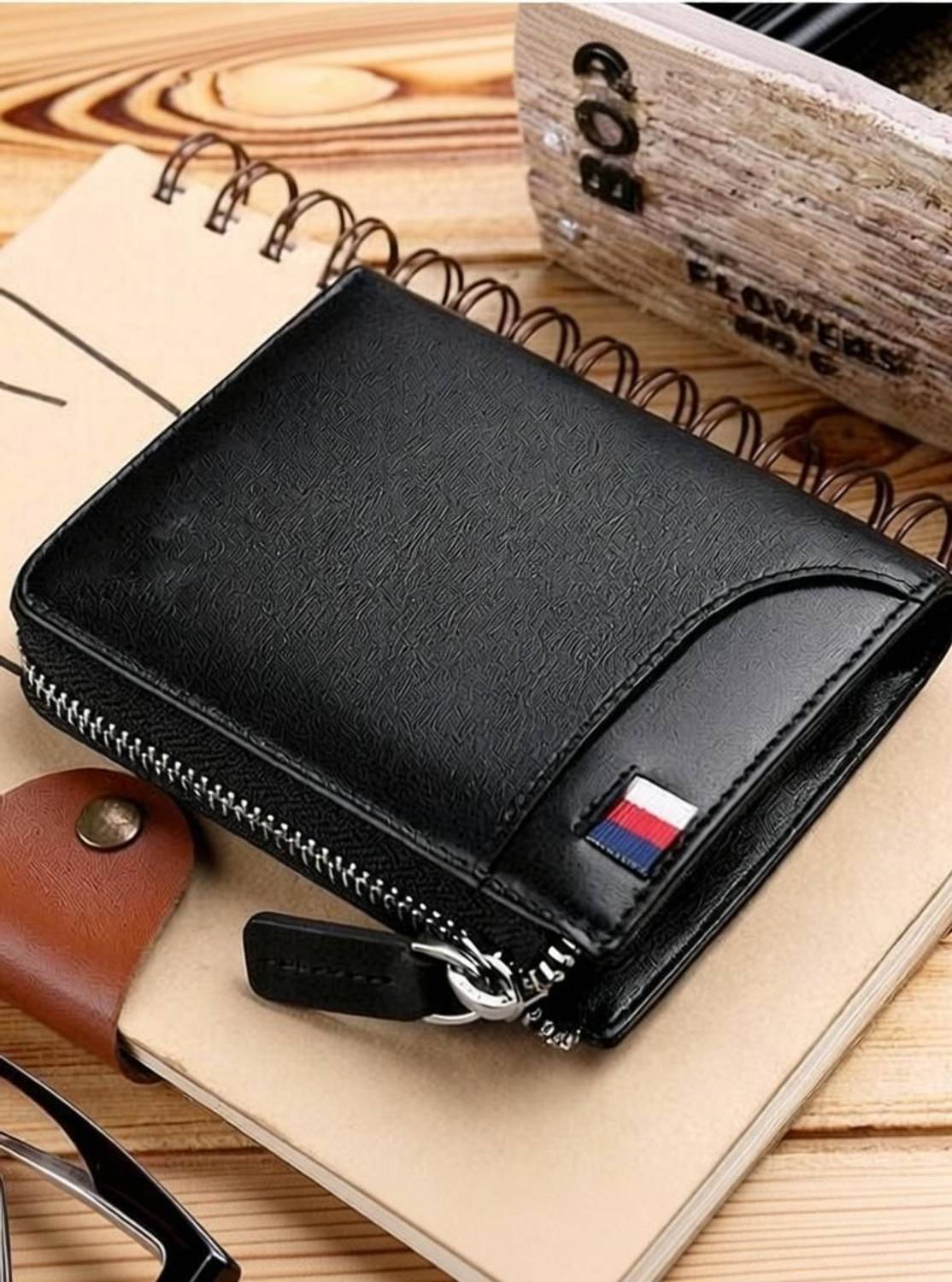 watchstar Black Genuine Leather Card Holder - Image 3