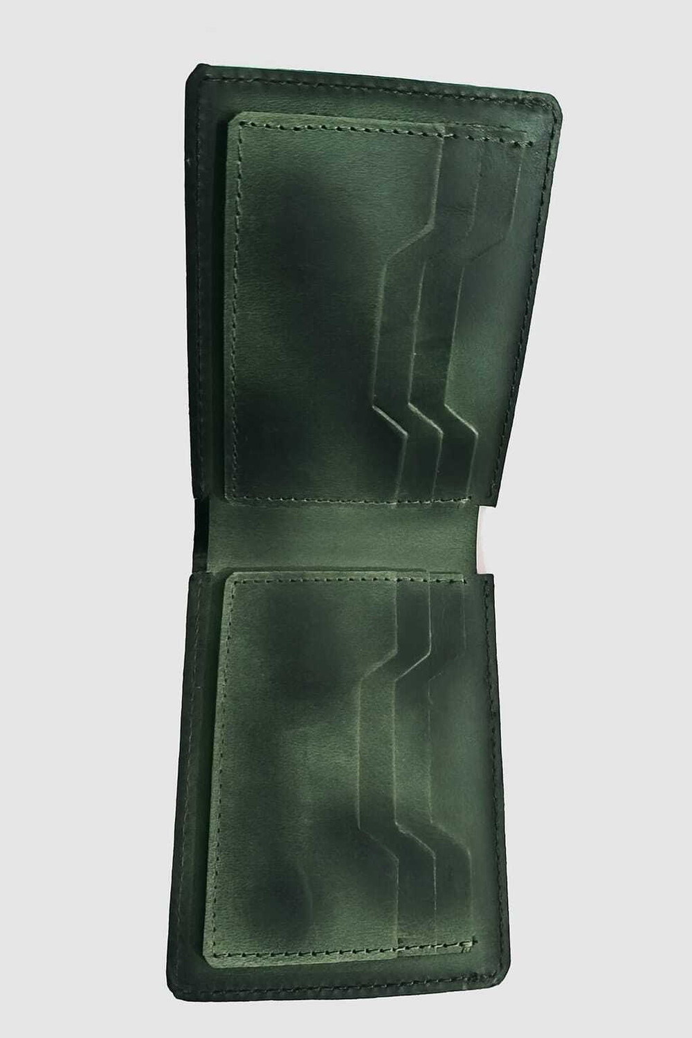 Image of RAINMAIND Men Casual Green Genuine Leather Wallet