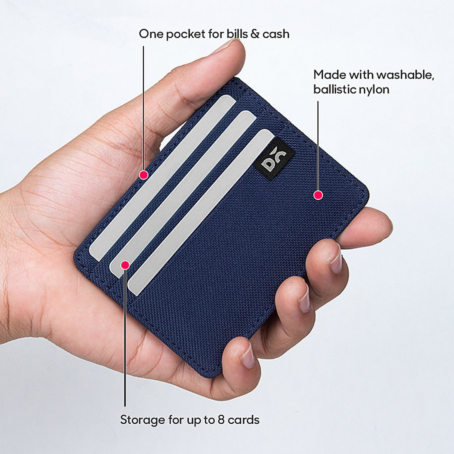 Image of DailyObjects Women Formal Blue Canvas Wallet
