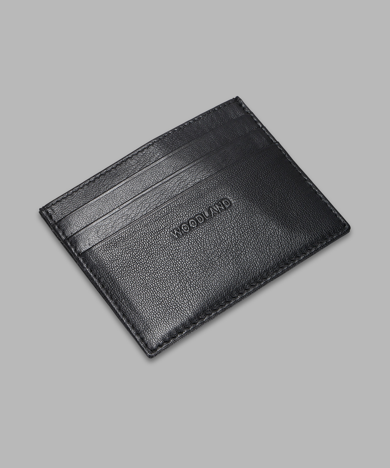 Image of WOODLAND Men Black Genuine Leather Card Holder