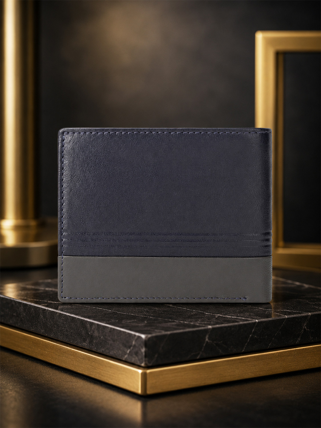 Image of Police Men Blue Genuine Leather Wallet