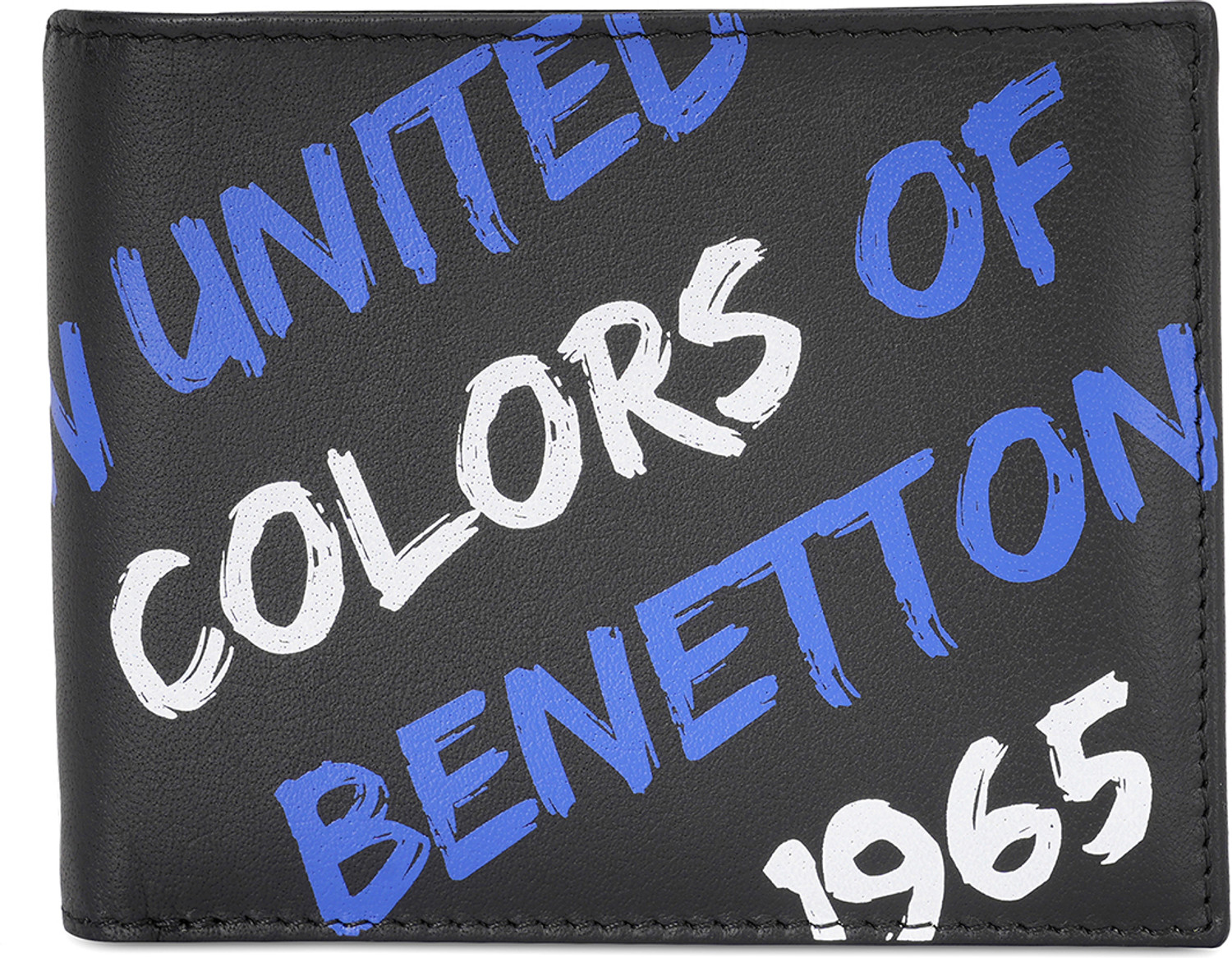 Image of United Colors of Benetton Men Casual, Formal Black Genuine Leather Wallet