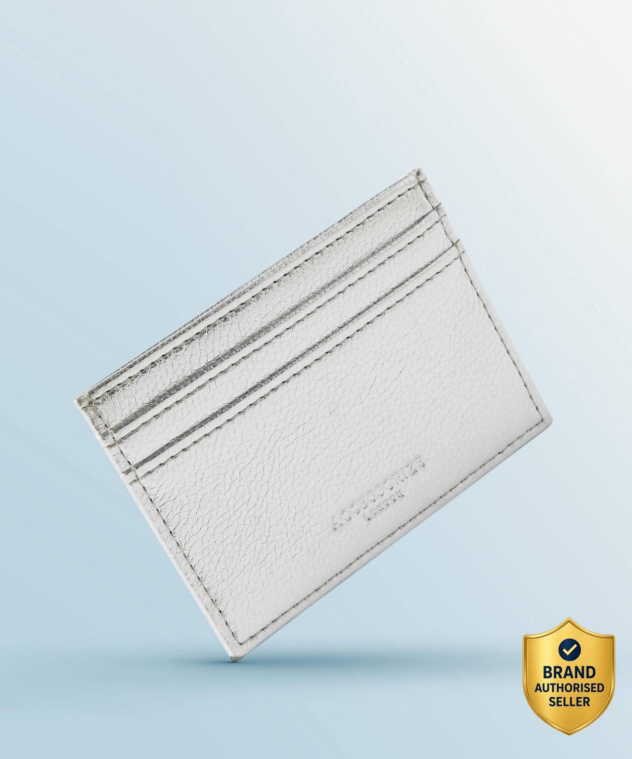 ACCESSORIZE LONDON Women Casual Silver Artificial Leather Card Holder