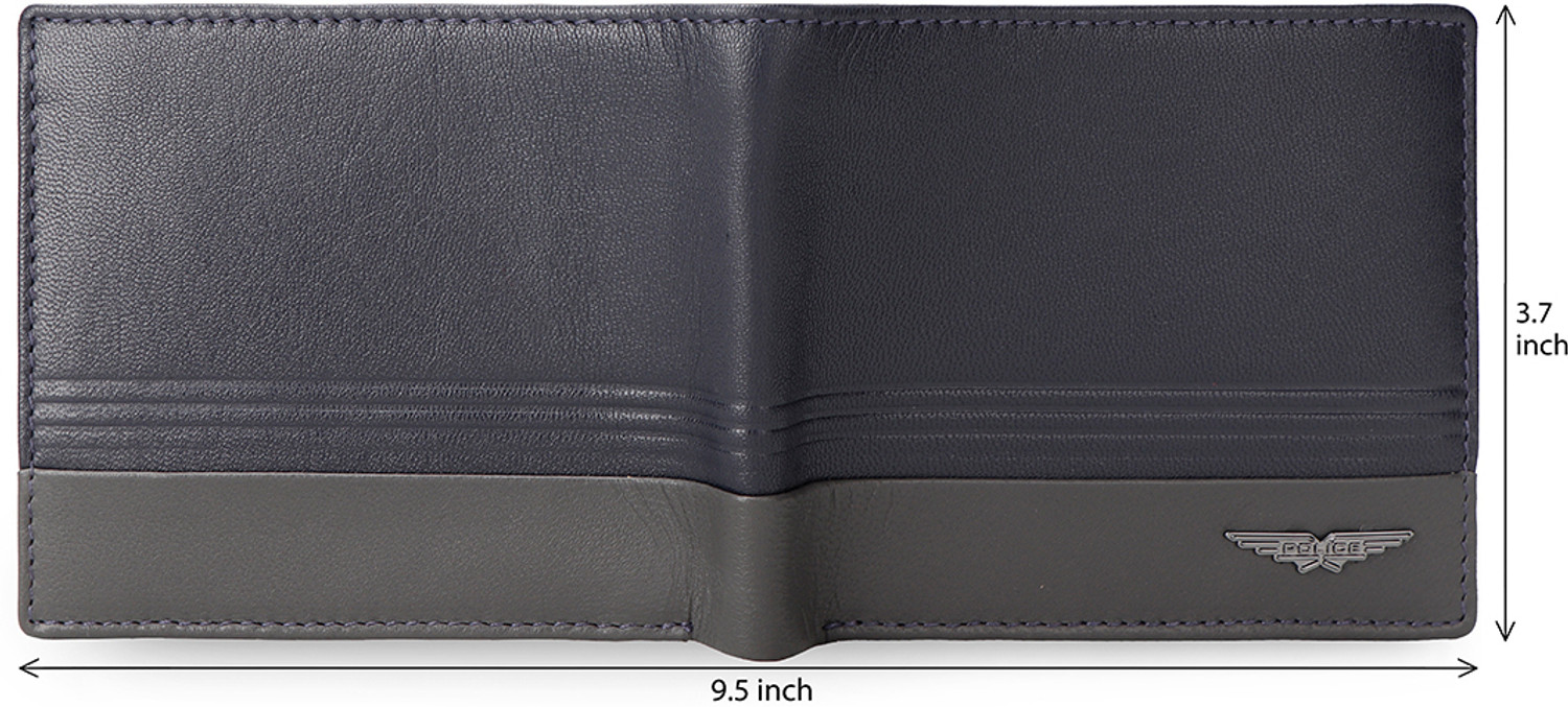 Image of Police Men Blue Genuine Leather Wallet