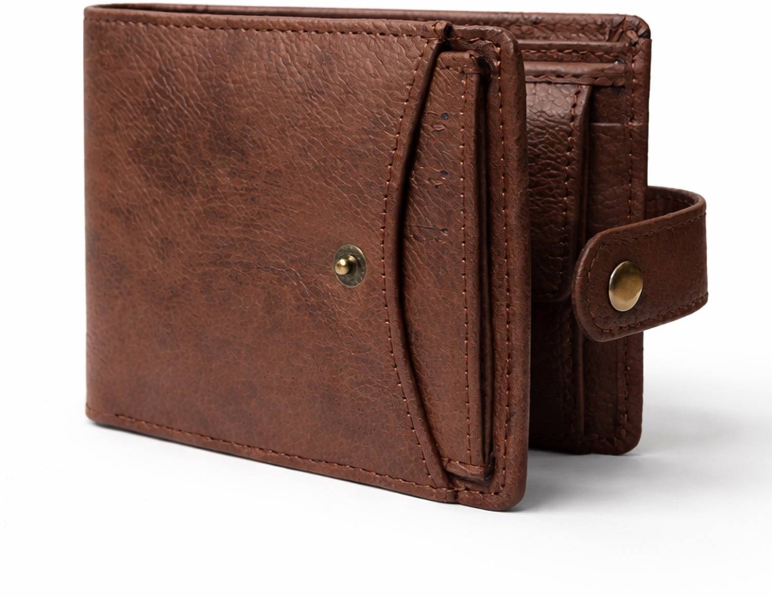 Al-hikma Boys Trendy Brown Genuine Leather Wallet