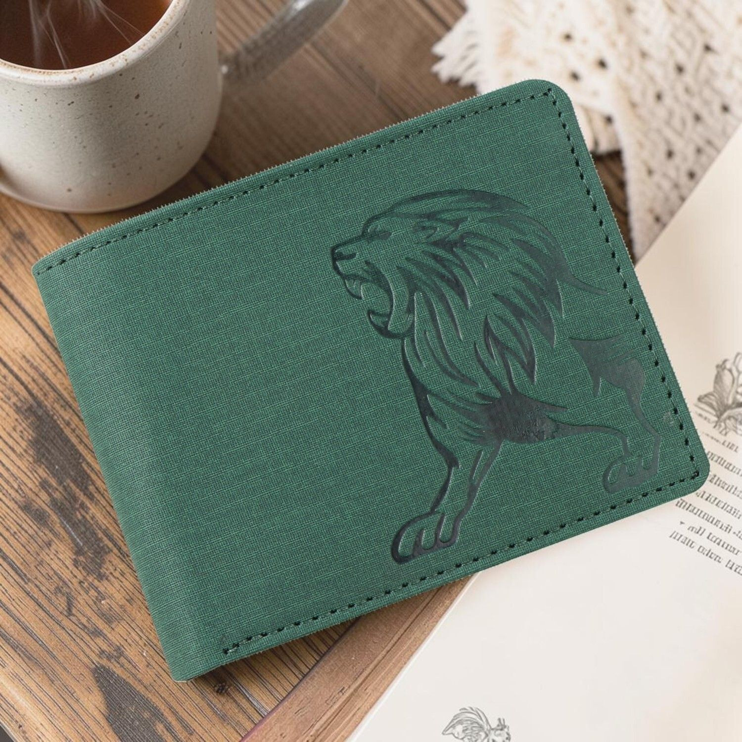 Image of LOISE CRAFT Men Casual, Evening /Party Green Artificial Leather Wallet