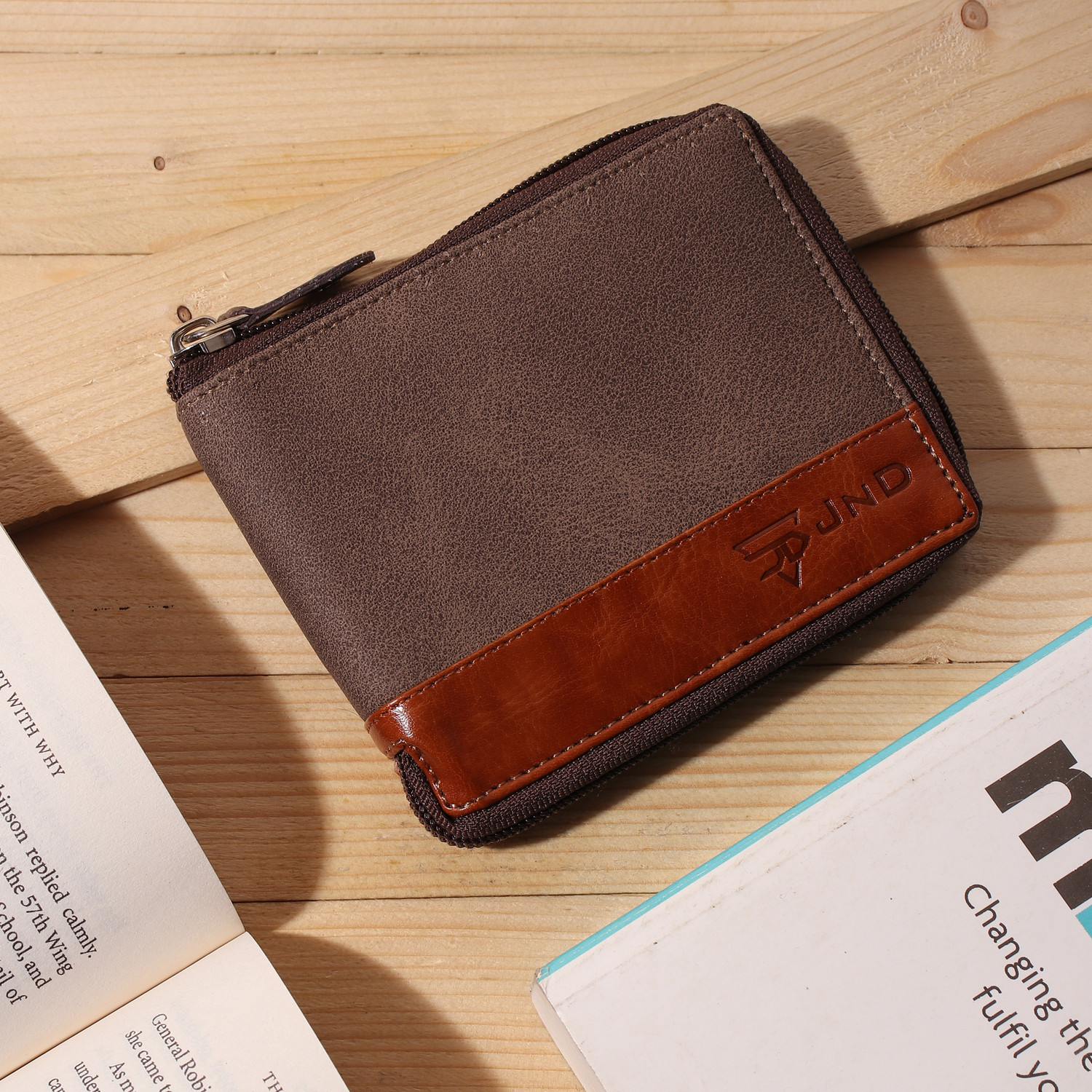 Image of JND Men Casual Purple Artificial Leather Wallet