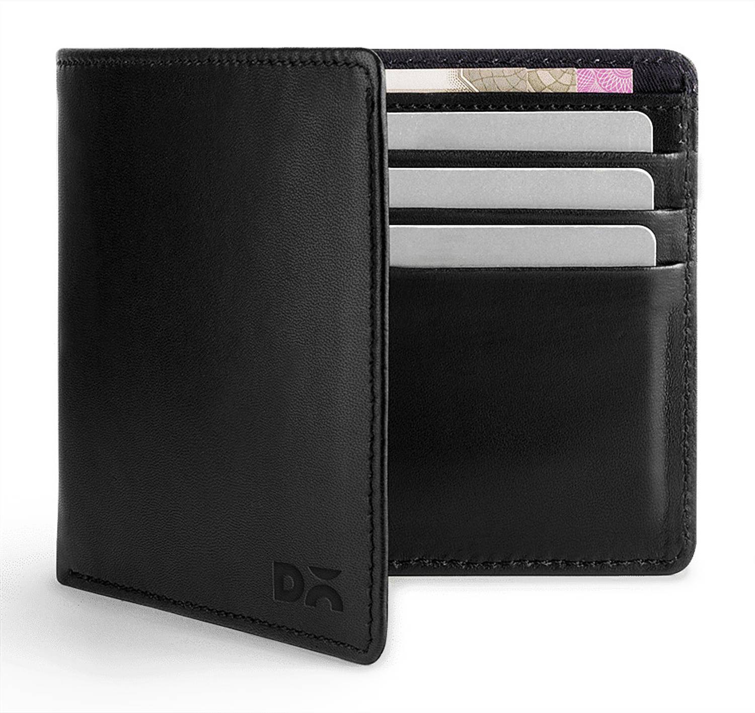 DailyObjects Men Formal Black Genuine Leather Wallet