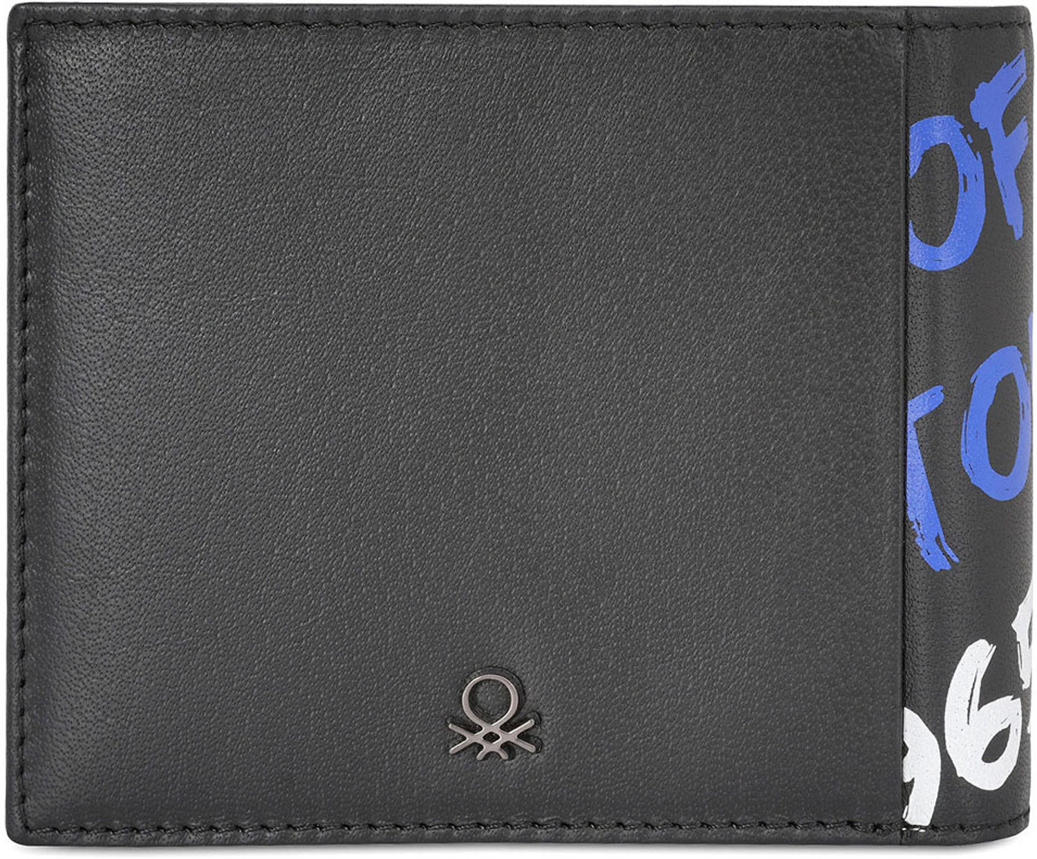 Image of United Colors of Benetton Men Casual, Formal Black Genuine Leather Wallet