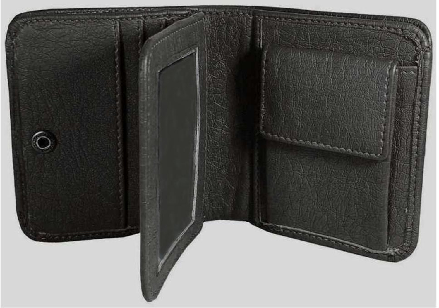 Image of True Style Men Casual Black Genuine Leather Wallet
