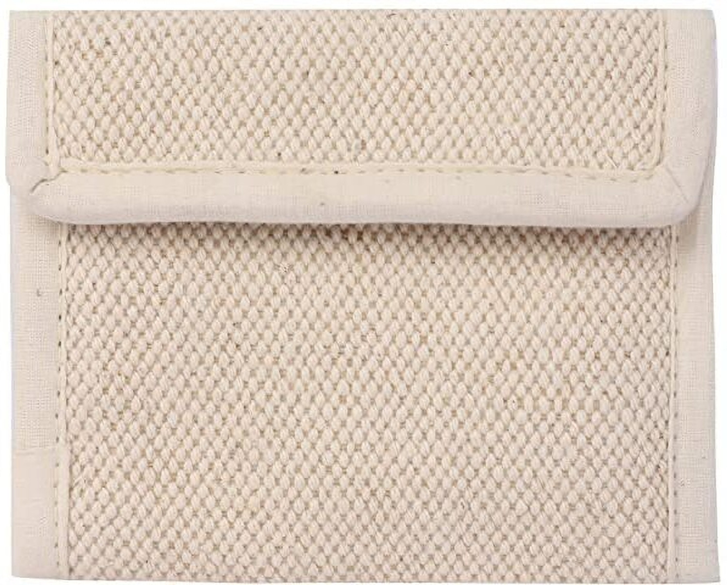 Image of Pure Hemp Men & Women Casual, Travel, Trendy Beige Jute, Fabric Wallet