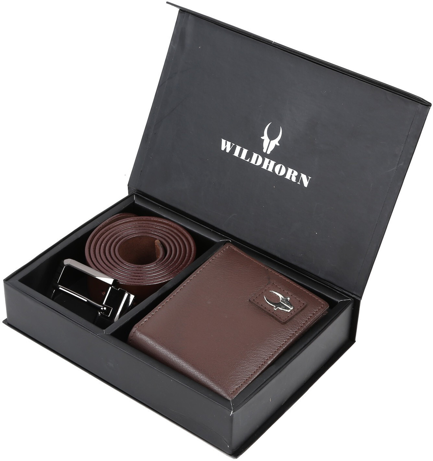 Image of WILDHORN Men Brown Genuine Leather Wallet