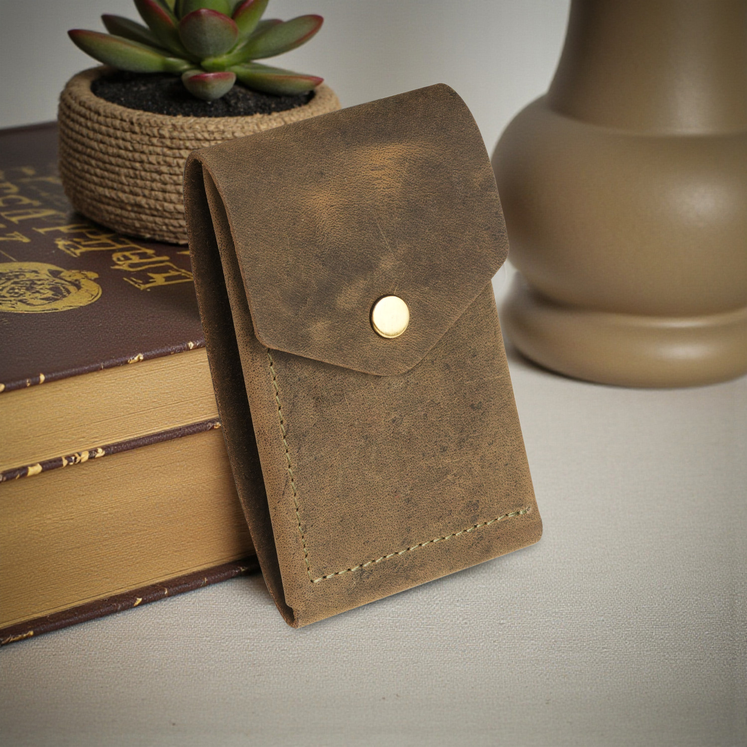 Image of thewalletstore Men Formal, Travel, Trendy Green Genuine Leather Wallet