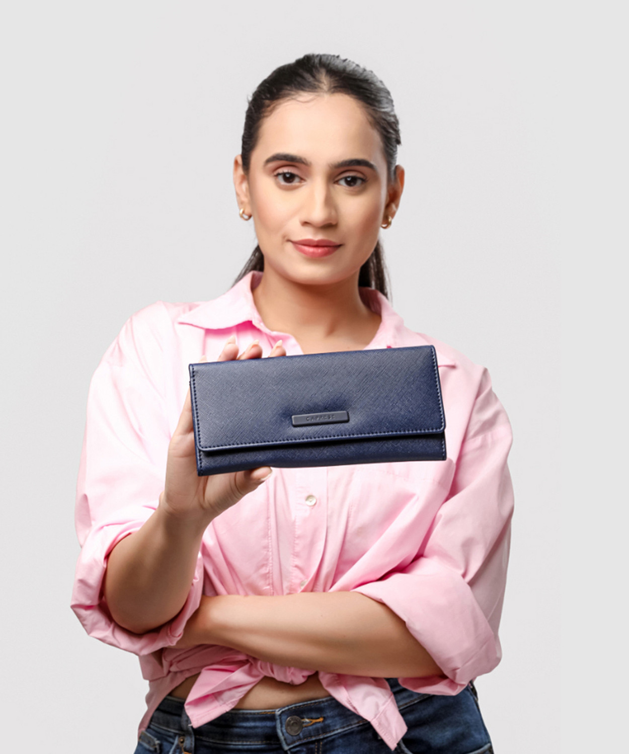 Image of Caprese Women Casual Blue Artificial Leather Wallet