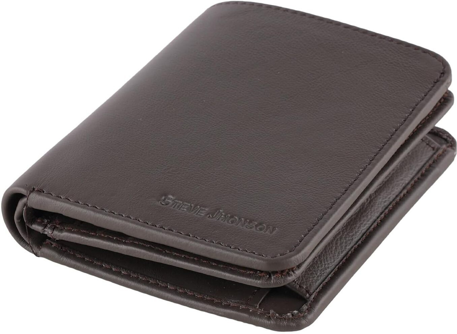 Image of Steve J Men Casual, Travel, Trendy Grey Genuine Leather Wallet