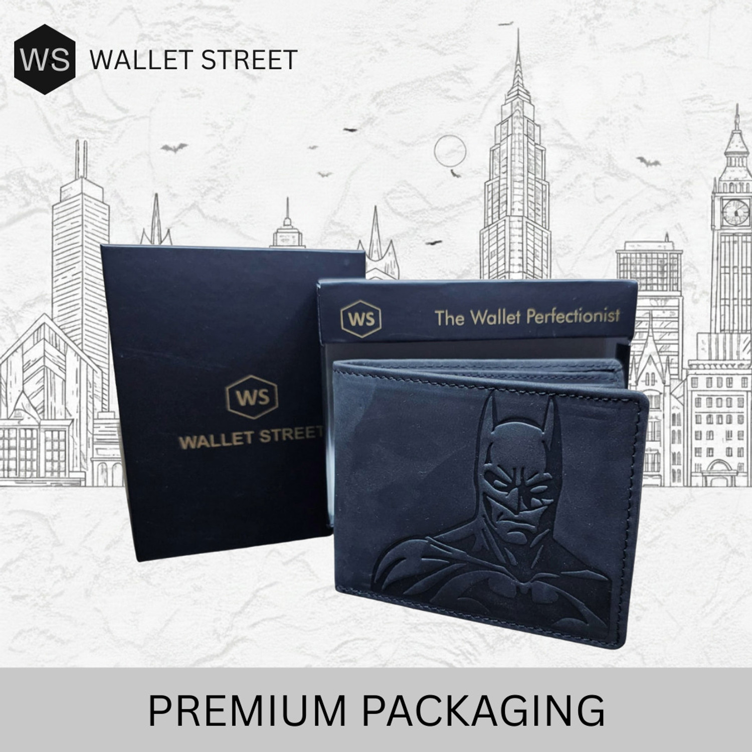 Image of WALLETSTREET Men Trendy, Formal, Evening /Party, Travel Black Genuine Leather Wallet