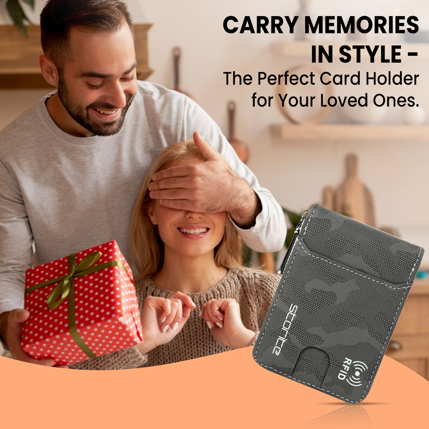 Image of STORITE Men & Women Casual, Formal, Travel, Trendy Grey Artificial Leather Card Holder