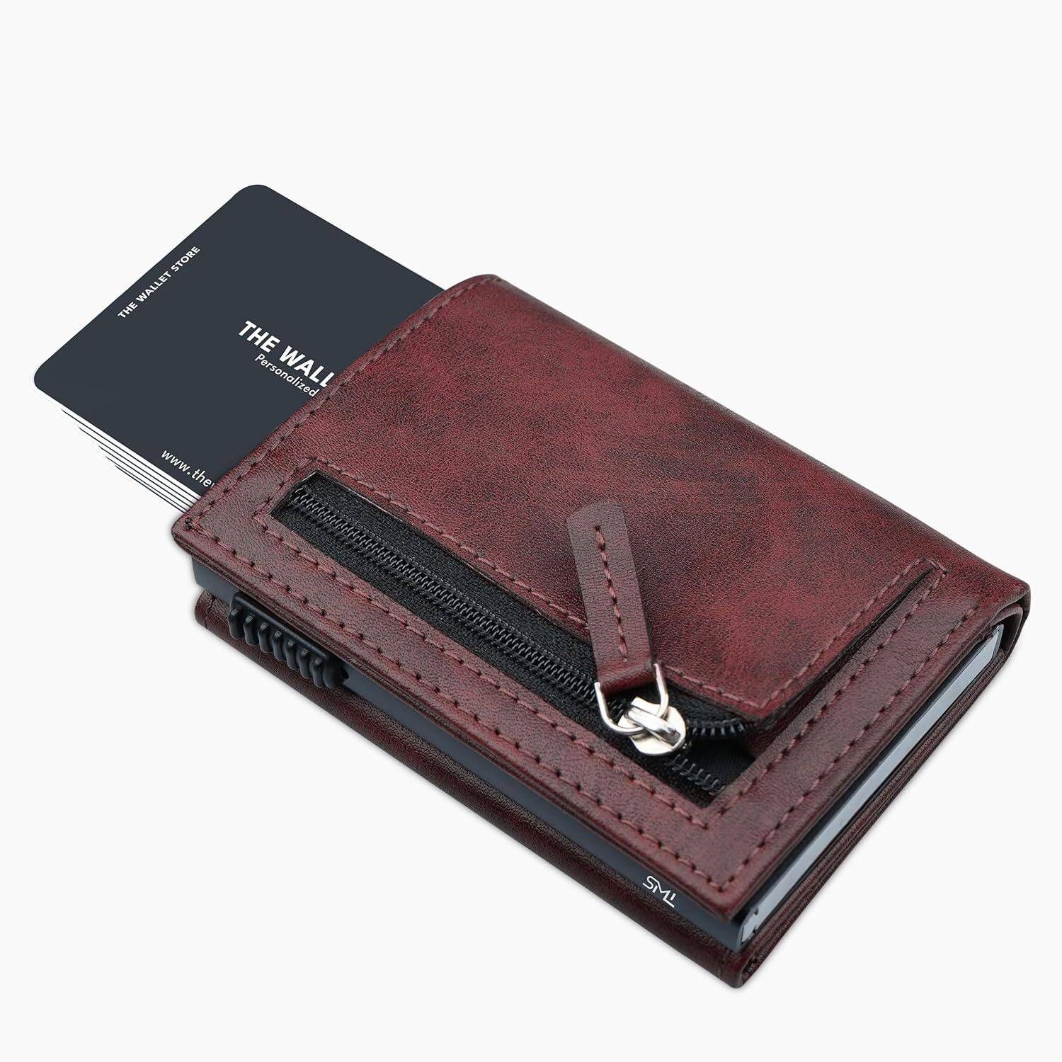 thewalletstore Men Maroon Leather Wallet - Image 3