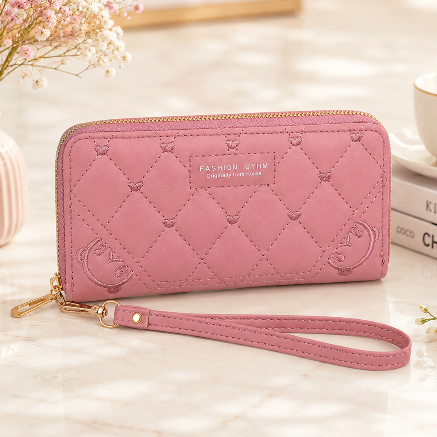 Image of SYGA Women Pink Genuine Leather Wallet