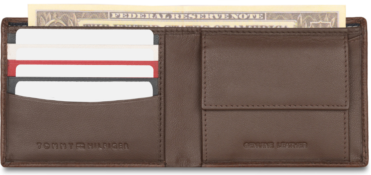 Image of TOMMY HILFIGER Men Casual, Formal Brown Genuine Leather Wallet