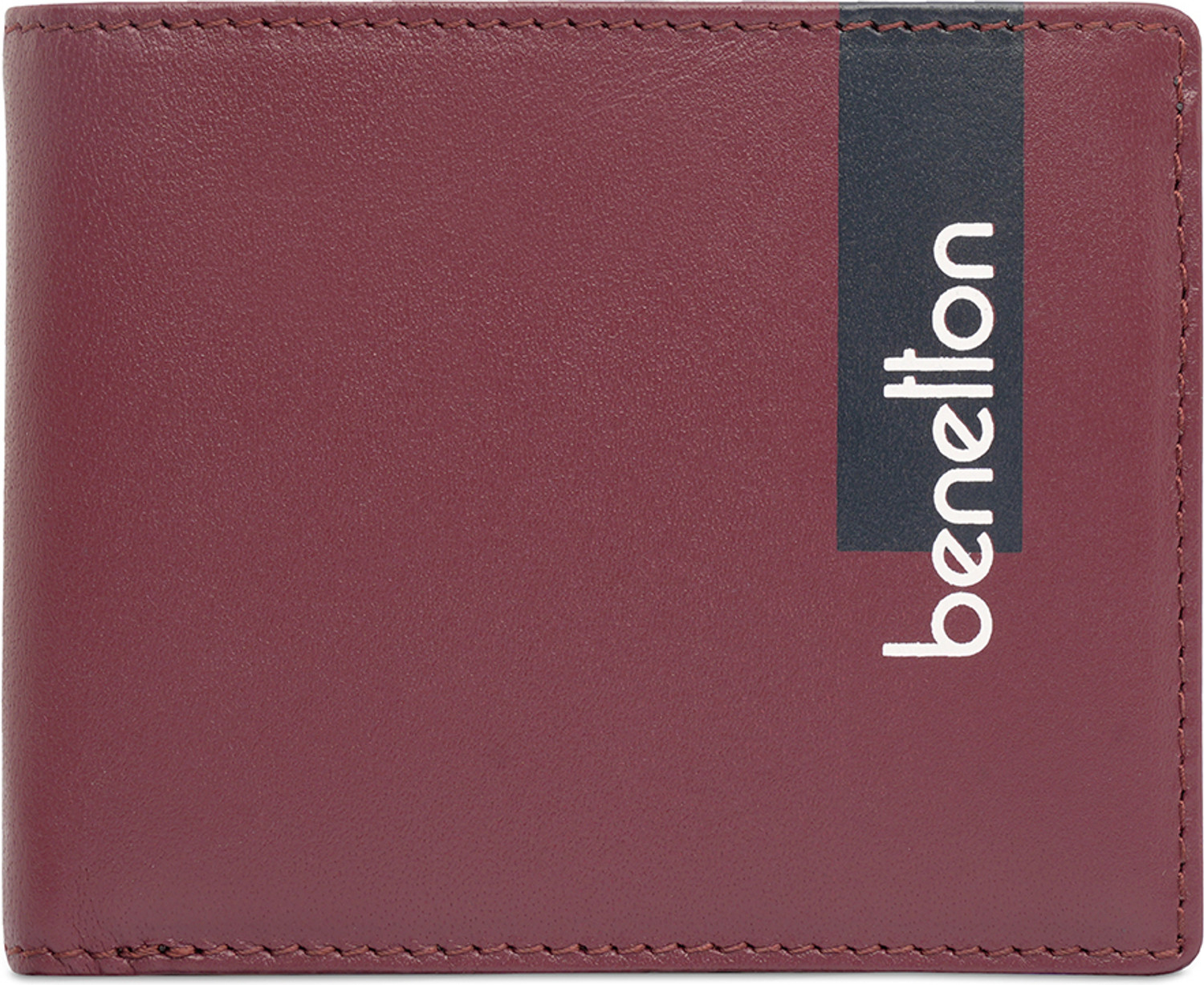 Image of United Colors of Benetton Men Casual Maroon Genuine Leather Wallet