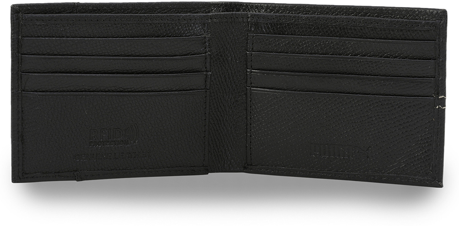 Image of PUMA Men & Women Casual Black Genuine Leather Wallet