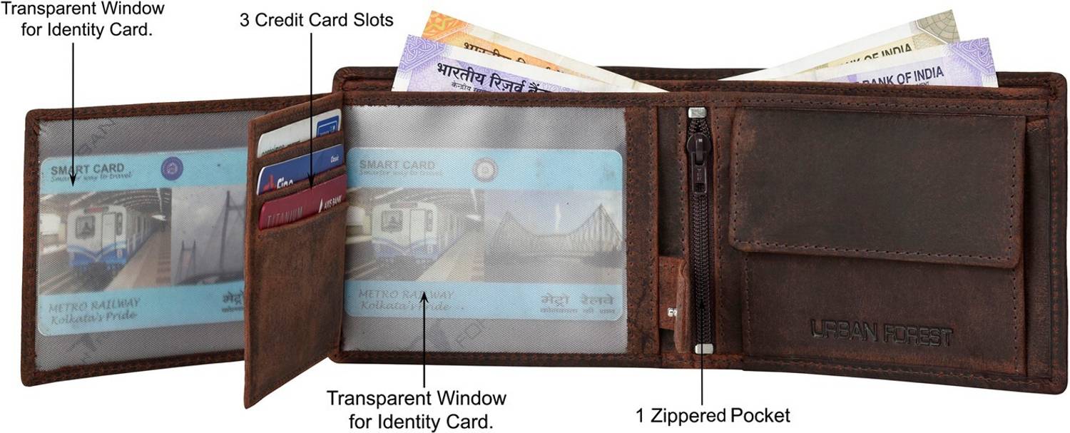URBAN FOREST Men Brown Leather Wallet - Image 4