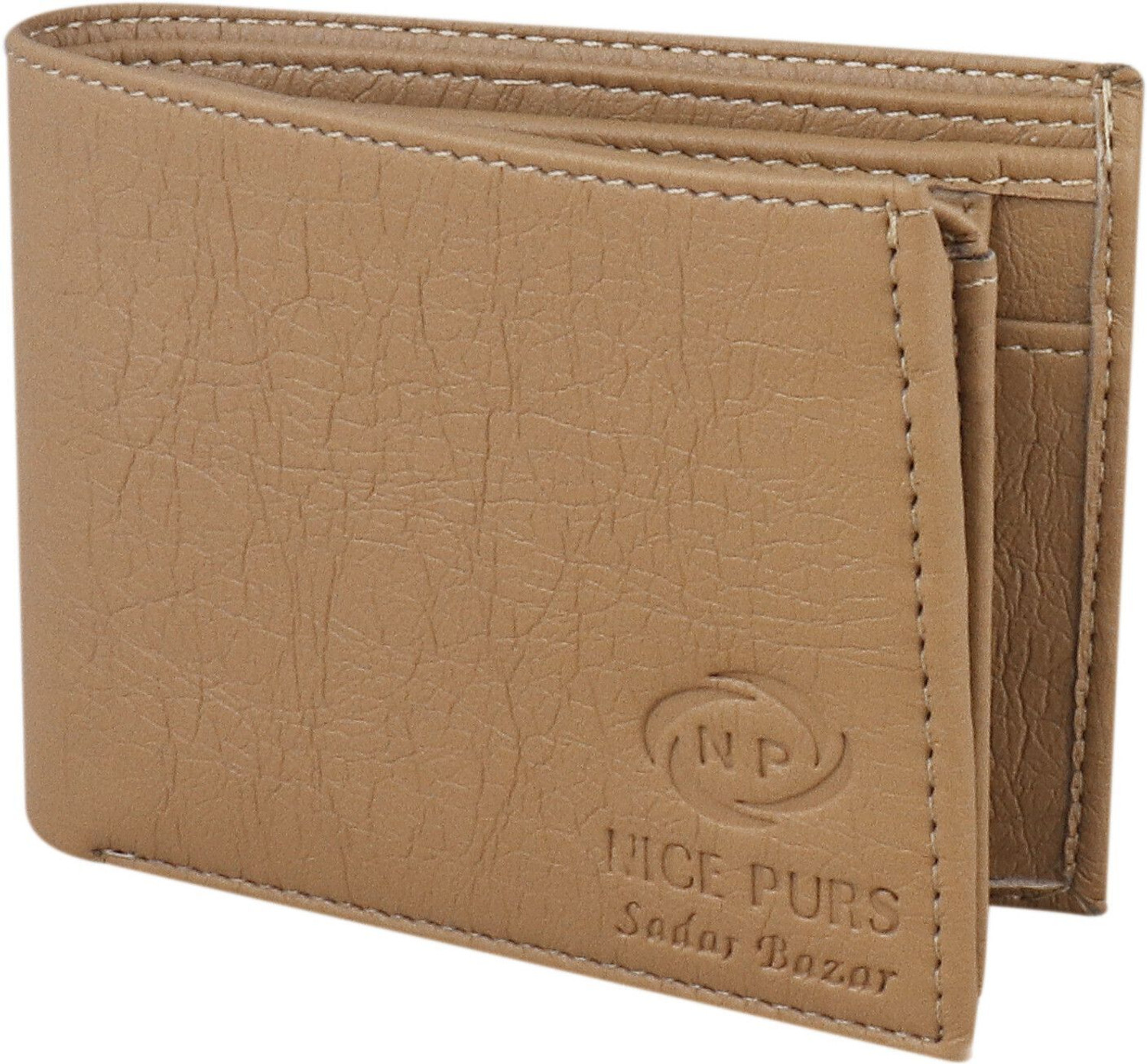 Image of Nice Purse Men & Women Formal, Casual Beige Artificial Leather Wallet
