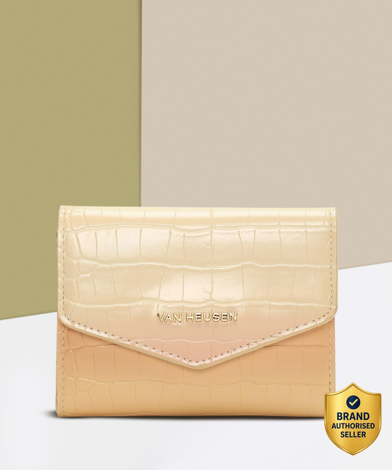 Image of VAN HEUSEN Women Casual Yellow Genuine Leather Wallet