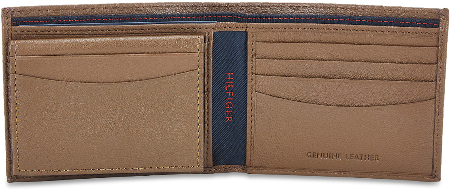 Image of TOMMY HILFIGER Men Casual Tan Genuine Leather Wallet