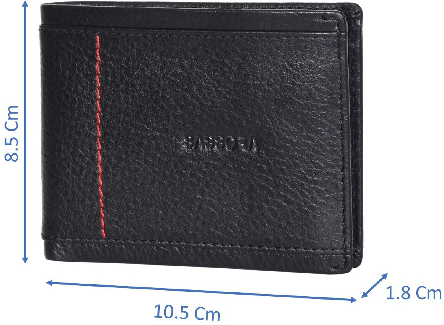 Image of Sassora Men & Women Casual, Formal Black Genuine Leather Wallet