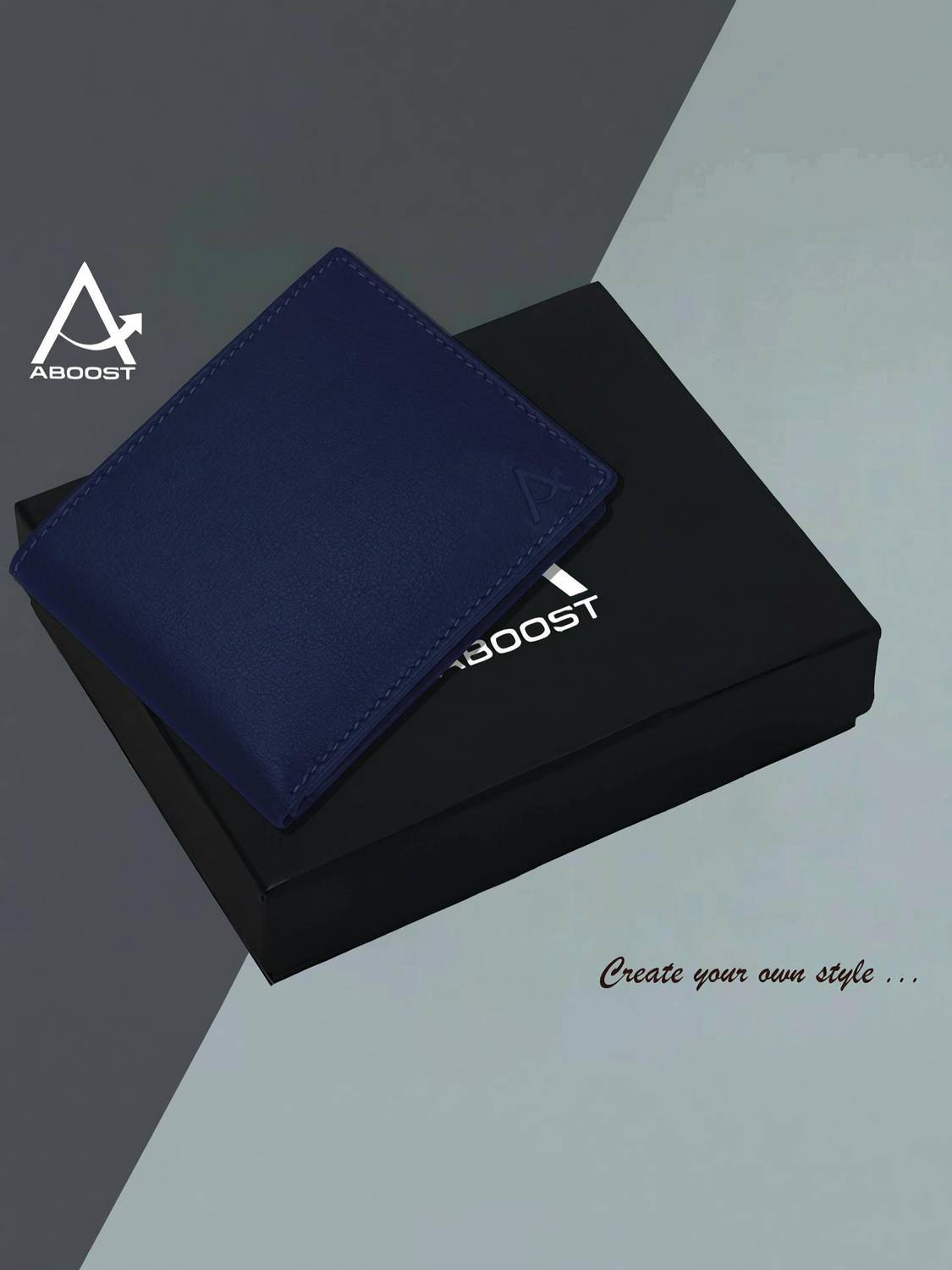 ABOOST Men Casual, Evening/Party, Formal, Travel Blue Genuine Leather Wallet